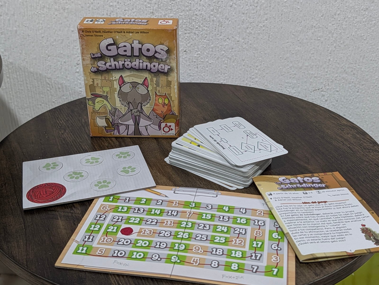 Juego de mesa los gatos de Schrödinger